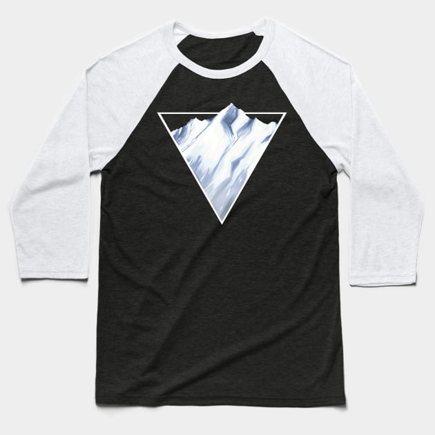 Vintage Retro Mountain Lover Hiking Baseball T-Shirt by SinBle